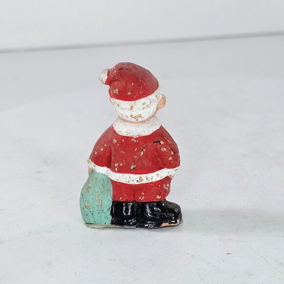 Vintage Spanish Mud People Santa Claus Christmas Figurine Terracotta - Picture 4 of 7